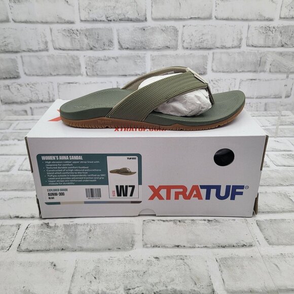 Xtratuf Shoes - NWB Xtratuf Auna Flip Flop Sandals Olive Women's Size 7
